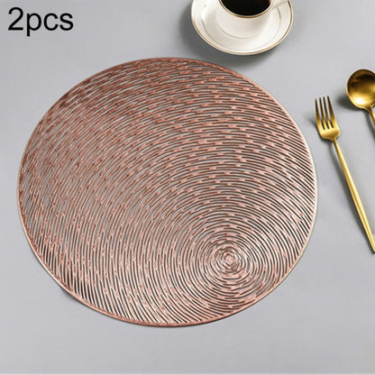 2 ชิ้นแฟชั่นรอบกลวง Placemats เสื่อโต๊ะพีวีซีถ้วยกาแฟแผ่น