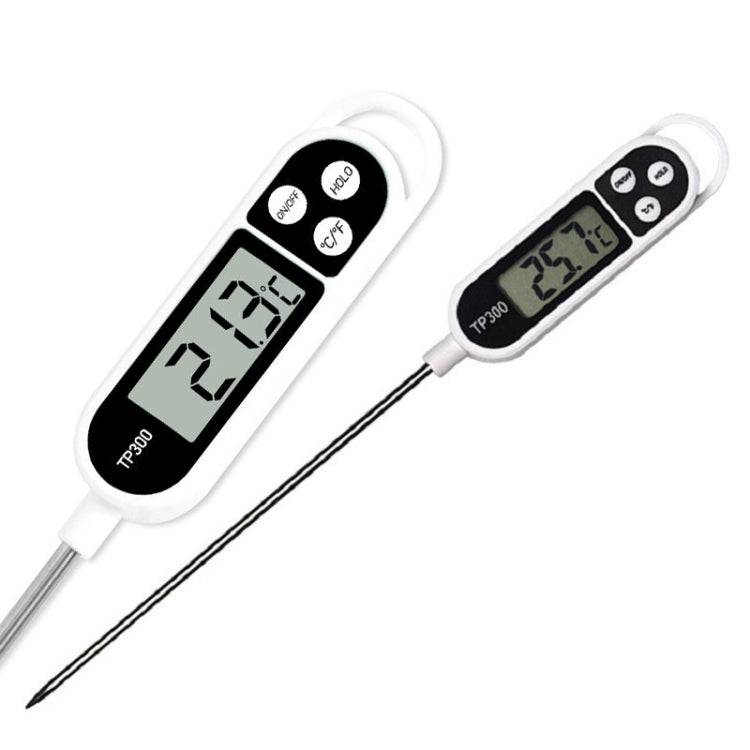 TP300 เครื่องวัดอุณหภูมิอาหารสแตนเลส Plug-in Kitchen เครื่องวัดอุณหภูมิดิจิตอลอิเล็กทรอนิกส์, TP300