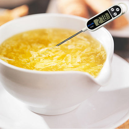 TP300 เครื่องวัดอุณหภูมิอาหารสแตนเลส Plug-in Kitchen เครื่องวัดอุณหภูมิดิจิตอลอิเล็กทรอนิกส์, TP300