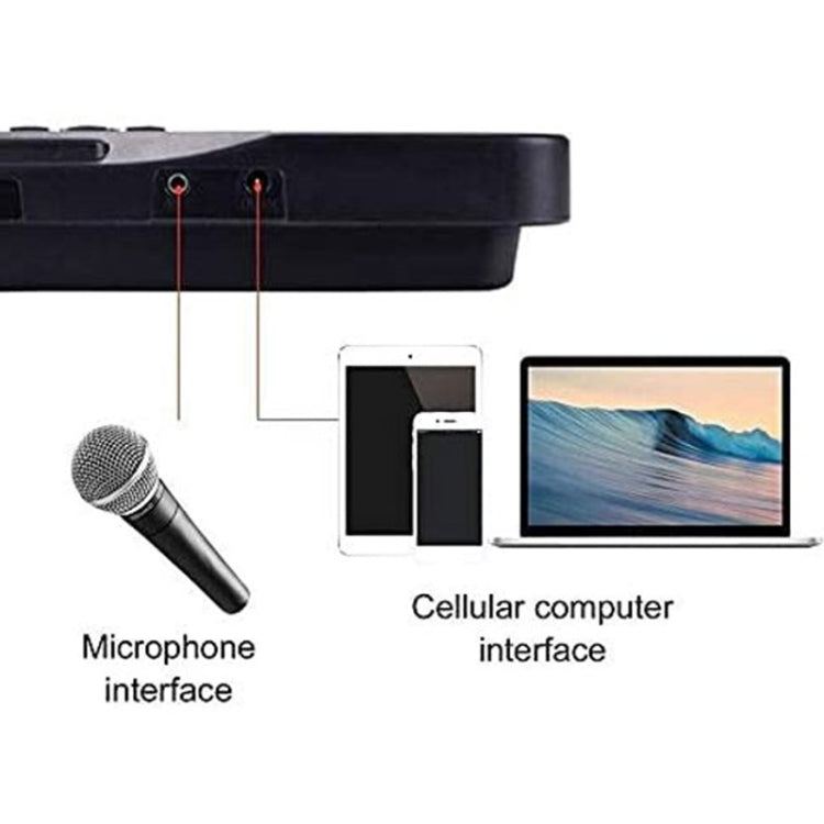 MQ-6106 61 คีย์มัลติฟังก์ชั่นเด็กจำลองเปียโนอิเล็กทรอนิกส์เด็กข่าวกรองของเล่นเพลง, สหภาพยุโรปเสียบ, MQ-6106 61-key Piano