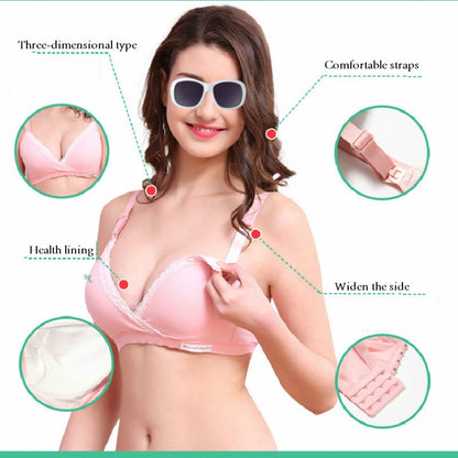 พยาบาลคลอดบุตรเสื้อผ้าผ้าฝ้าย Breast Feeding Bra สำหรับหญิงตั้งครรภ์การตั้งครรภ์ Breast Sleep ชุดชั้นใน, 34/75, 36/80, 38/85, 40/90, 42/95