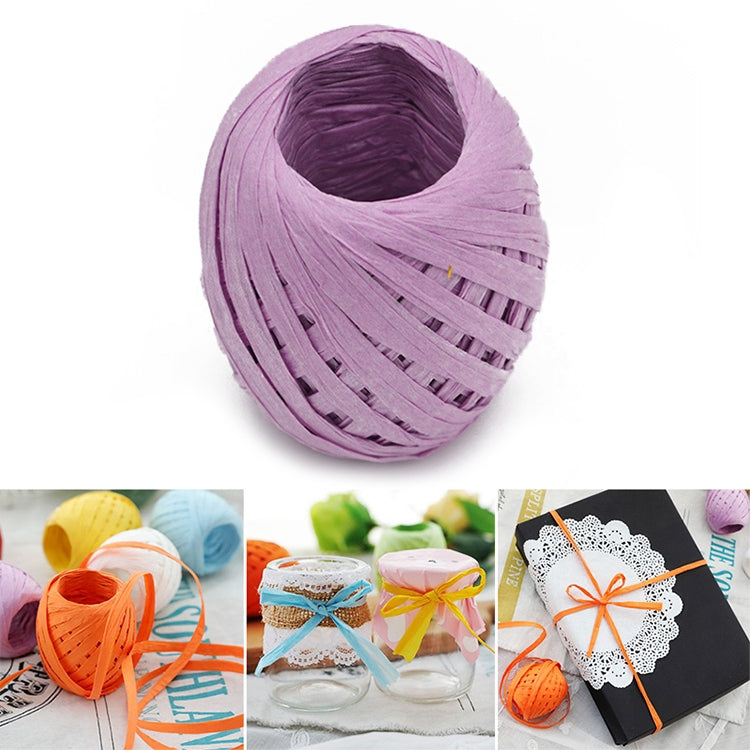 3 ชิ้น 20 เมตรเชือกกระดาษ Raffia ริบบิ้นลูกไม้ธรรมชาติเชือกกล่องของขวัญห่อ DIY ตกแต่ง