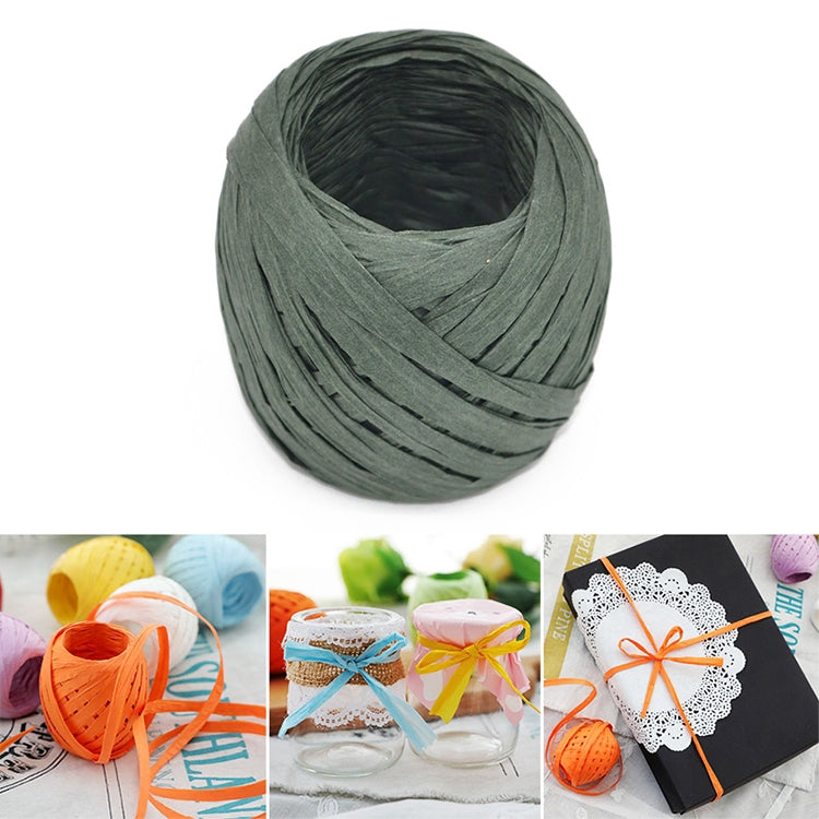 3 ชิ้น 20 เมตรเชือกกระดาษ Raffia ริบบิ้นลูกไม้ธรรมชาติเชือกกล่องของขวัญห่อ DIY ตกแต่ง