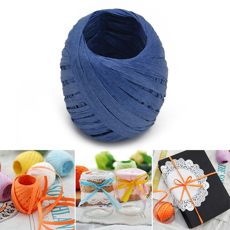 3 ชิ้น 20 เมตรเชือกกระดาษ Raffia ริบบิ้นลูกไม้ธรรมชาติเชือกกล่องของขวัญห่อ DIY ตกแต่ง