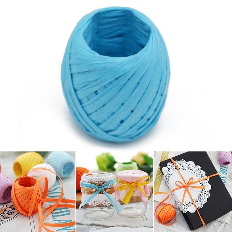3 ชิ้น 20 เมตรเชือกกระดาษ Raffia ริบบิ้นลูกไม้ธรรมชาติเชือกกล่องของขวัญห่อ DIY ตกแต่ง