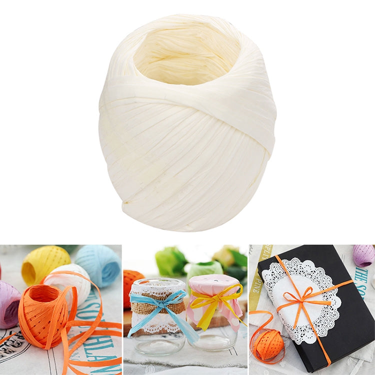 3 ชิ้น 20 เมตรเชือกกระดาษ Raffia ริบบิ้นลูกไม้ธรรมชาติเชือกกล่องของขวัญห่อ DIY ตกแต่ง