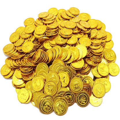 เด็กสมบัติโจรสลัดของเล่นสมบัติการล่าสัตว์เกม Props โจรสลัดทองเหรียญเหรียญเงินเหรียญทองแดงของเล่น