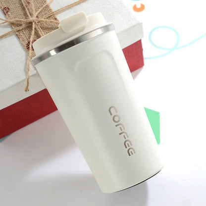 สแตนเลสคู่ 304 แก้วกาแฟแก้วเก็บความร้อนในรถยนต์ Travel Thermo Cup, 380ml White, 380ml Black, 380ml Green, 380ml Blue, 380ml Pink, 510ml White, 510ml Black, 510ml Green, 510ml Blue, 510ml Pink