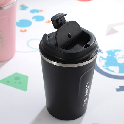 สแตนเลสคู่ 304 แก้วกาแฟแก้วเก็บความร้อนในรถยนต์ Travel Thermo Cup, 380ml White, 380ml Black, 380ml Green, 380ml Blue, 380ml Pink, 510ml White, 510ml Black, 510ml Green, 510ml Blue, 510ml Pink