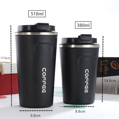 สแตนเลสคู่ 304 แก้วกาแฟแก้วเก็บความร้อนในรถยนต์ Travel Thermo Cup, 380ml White, 380ml Black, 380ml Green, 380ml Blue, 380ml Pink, 510ml White, 510ml Black, 510ml Green, 510ml Blue, 510ml Pink