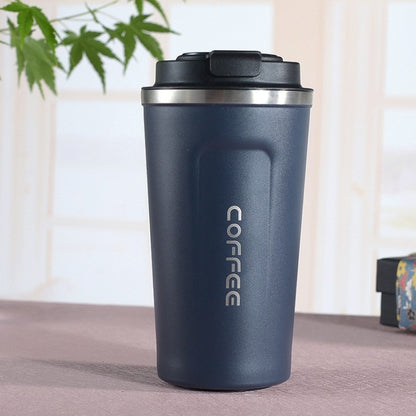 สแตนเลสคู่ 304 แก้วกาแฟแก้วเก็บความร้อนในรถยนต์ Travel Thermo Cup, 380ml White, 380ml Black, 380ml Green, 380ml Blue, 380ml Pink, 510ml White, 510ml Black, 510ml Green, 510ml Blue, 510ml Pink