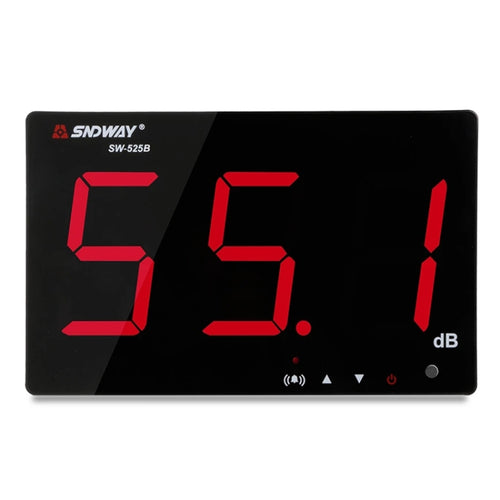 SNDWAY ติดผนัง 30 ~ 130dB หน้าจอดิจิตอลขนาดใหญ่ แสดงผล เครื่องทดสอบการตรวจสอบเดซิเบลเสียงรบกวน, SW525B with Storage + USB, SW526A 18 inch Display, SW525G with Storage + USB Green