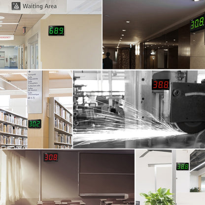 SNDWAY ติดผนัง 30 ~ 130dB หน้าจอดิจิตอลขนาดใหญ่ แสดงผล เครื่องทดสอบการตรวจสอบเดซิเบลเสียงรบกวน, SW525B with Storage + USB, SW526A 18 inch Display, SW525G with Storage + USB Green