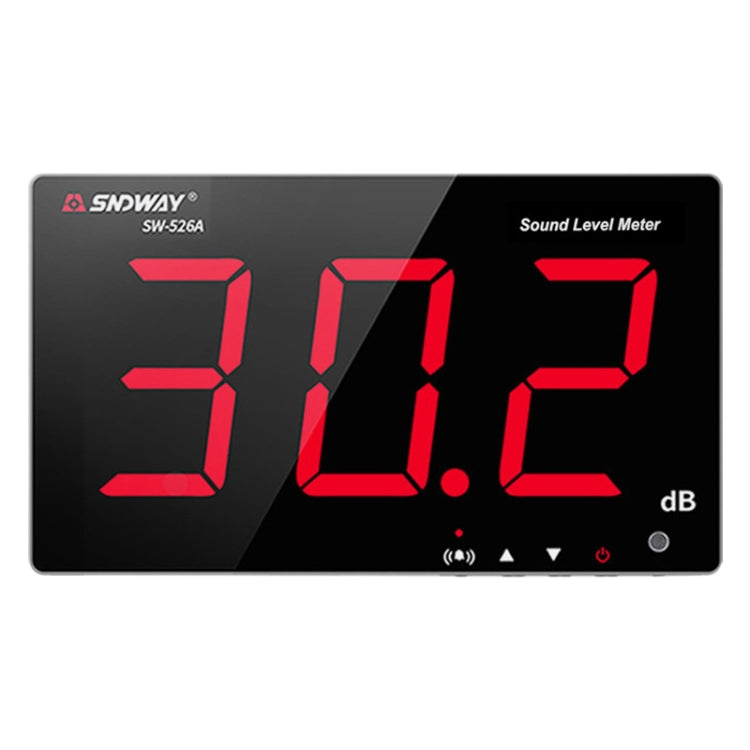 SNDWAY ติดผนัง 30 ~ 130dB หน้าจอดิจิตอลขนาดใหญ่ แสดงผล เครื่องทดสอบการตรวจสอบเดซิเบลเสียงรบกวน, SW525B with Storage + USB, SW526A 18 inch Display, SW525G with Storage + USB Green