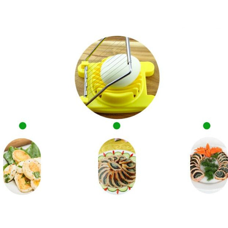 2 ชิ้นสแตนเลสสตีลไข่เก็บรักษาเครื่องตัดไข่แฟนซี Splitter อุปกรณ์ครัวไข่ตัดเครื่องมือ