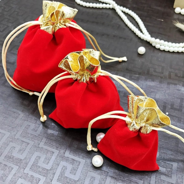 10 ชิ้นกำมะหยี่กระเป๋าถุงเก็บเครื่องประดับคริสต์มาสปีใหม่วันหยุดพรกระเป๋า, 7x9cm, 10x12cm, 12x15cm