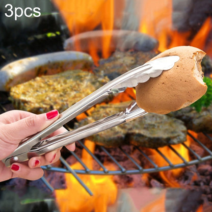 3 ชิ้น 9 นิ้วสแตนเลสคลิปอาหารขนมปังคลิปบาร์บีคิวเครื่องมืออบ, Bread Barbecue Clip