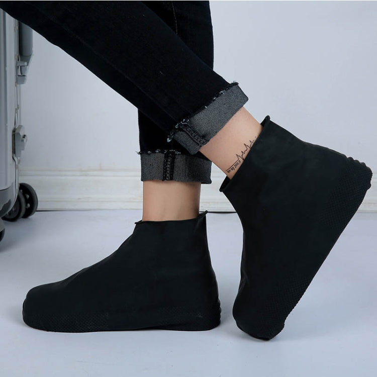 2 คู่รองเท้ากันน้ำเสื้อกันฝน Non-SLIP ซิลิโคนพื้นรองเท้ารองเท้า Rainshoes COVER, L