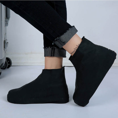 2 คู่รองเท้ากันน้ำเสื้อกันฝน Non-SLIP ซิลิโคนพื้นรองเท้ารองเท้า Rainshoes COVER, L