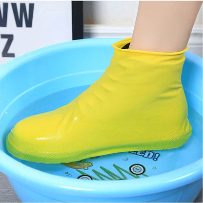 2 คู่รองเท้ากันน้ำเสื้อกันฝน Non-SLIP ซิลิโคนพื้นรองเท้ารองเท้า Rainshoes COVER, L