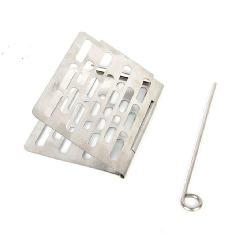 สแตนเลสพับบาร์บีคิวสุทธิแบบพกพาบาร์บีคิวอุปกรณ์ปิกนิก, S 15x10.3CM, M 22.6x15.8CM, L 35.8x20CM