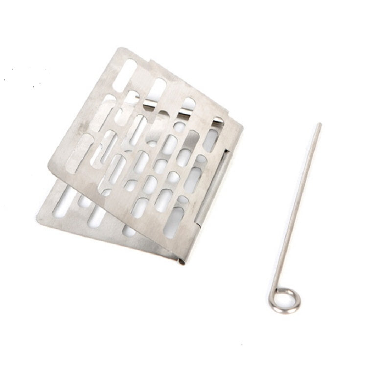 สแตนเลสพับบาร์บีคิวสุทธิแบบพกพาบาร์บีคิวอุปกรณ์ปิกนิก, S 15x10.3CM, M 22.6x15.8CM, L 35.8x20CM