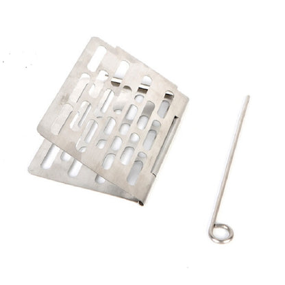 สแตนเลสพับบาร์บีคิวสุทธิแบบพกพาบาร์บีคิวอุปกรณ์ปิกนิก, S 15x10.3CM, M 22.6x15.8CM, L 35.8x20CM