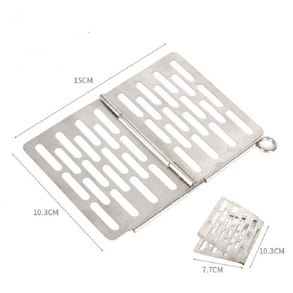 สแตนเลสพับบาร์บีคิวสุทธิแบบพกพาบาร์บีคิวอุปกรณ์ปิกนิก, S 15x10.3CM, M 22.6x15.8CM, L 35.8x20CM