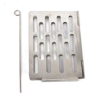สแตนเลสพับบาร์บีคิวสุทธิแบบพกพาบาร์บีคิวอุปกรณ์ปิกนิก, S 15x10.3CM, M 22.6x15.8CM, L 35.8x20CM