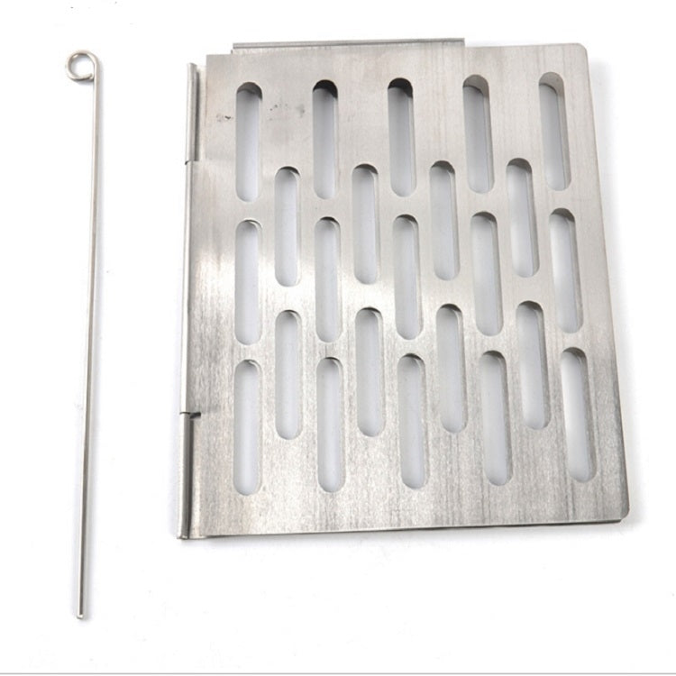 สแตนเลสพับบาร์บีคิวสุทธิแบบพกพาบาร์บีคิวอุปกรณ์ปิกนิก, S 15x10.3CM, M 22.6x15.8CM, L 35.8x20CM