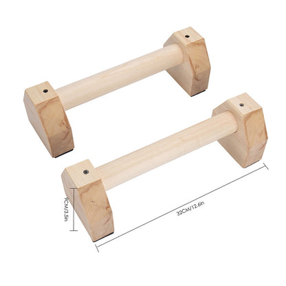 แท่นออกกำลังกายแบบไม้เดี่ยวขนานแบบกลับหัว แท่นวิดพื้น ขนาด 50ซม, Wooden Push-up Bracket