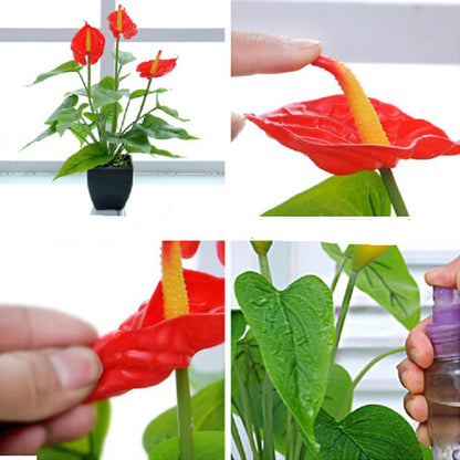 ดอกไม้ประดิษฐ์ Calla กระถางต้นไม้ตกแต่งบ้านสีเขียว
