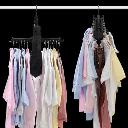 มัลติฟังก์ชั่น 5 in 1 Telescopic ตู้เสื้อผ้าพับ Magic กางเกง Rack, 5 in 1 Telescopic Rack