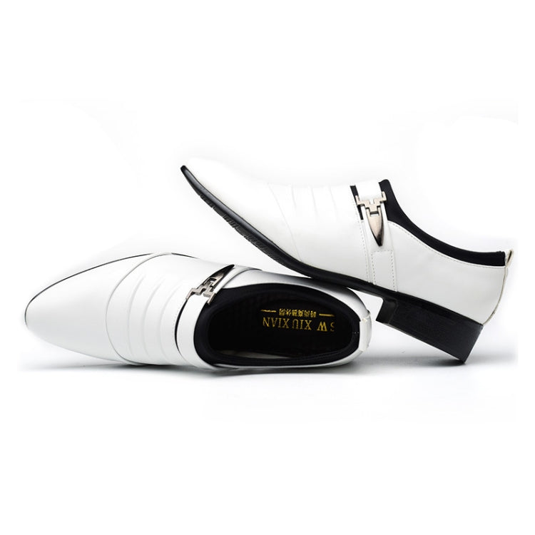 ผู้ชายชุดธุรกิจรองเท้าหนัง PU ชี้ Toe Oxfords รองเท้า, 38, 39, 40, 41, 42, 43, 44, 45, 46