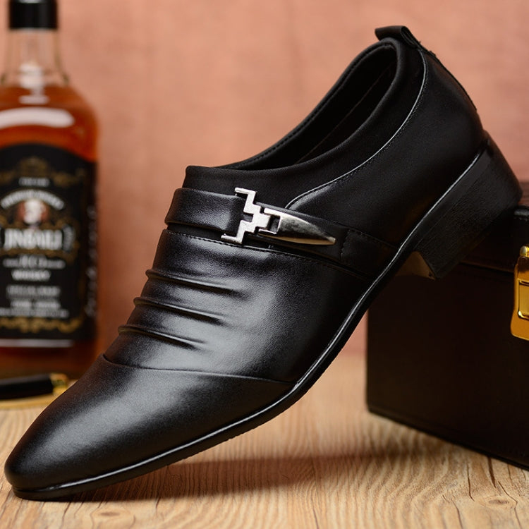 ผู้ชายชุดธุรกิจรองเท้าหนัง PU ชี้ Toe Oxfords รองเท้า, 38, 39, 40, 41, 42, 43, 44, 45, 46