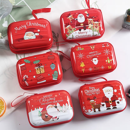 คริสต์มาสการ์ตูนเหรียญกระเป๋าสตางค์ Creative Square กล่องเก็บคีย์กรณี, Type 2, Type 1, Type 3, Type 4, Type 5, Type 6