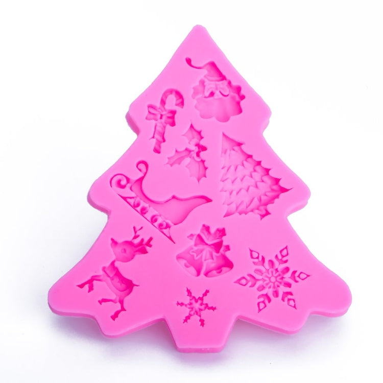 ต้นคริสต์มาสFondantซิลิโคนแม่พิมพ์เค้กช็อกโกแลตบิสกิตตกแต่งเครื่องมือ, Christmas Tree Shape