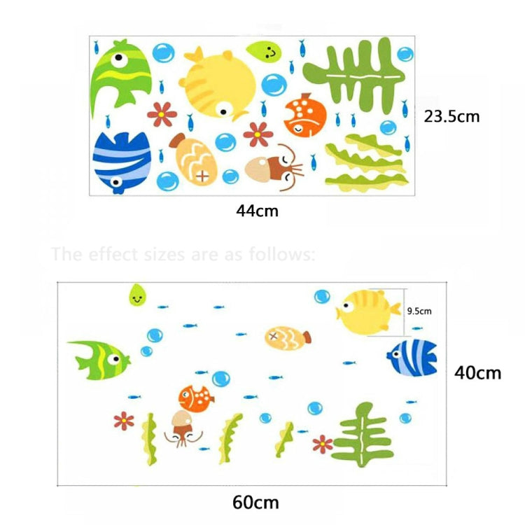อนุบาลการ์ตูนสัตว์ทะเลตกแต่งกันน้ำเด็กห้องน้ำสติ๊กเกอร์ติดผนัง, Marine Animal