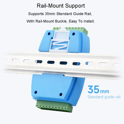 Waveshare RS485-HUB-8P ฮับ RS485 แบบแยก 8-ch เกรดอุตสาหกรรม, รองรับการยึดกับราง, ช่วงอัตราการส่งข้อมูลที่กว้าง