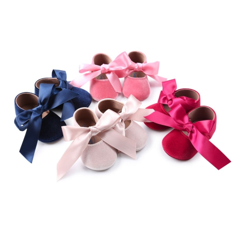 เด็กผู้หญิง Bow Lace Up หนัง PU Princess First Walkers รองเท้า, 13cm