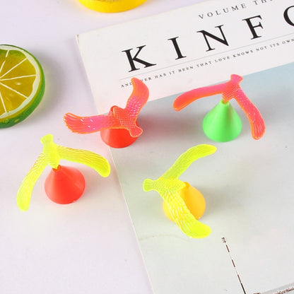 10 ชิ้นเด็กตลกของเล่นพลาสติกมินิ DIY เมจิกสมดุลนกเด็กของขวัญ, การจัดส่งสีสุ่ม, Magic Balancing Bird