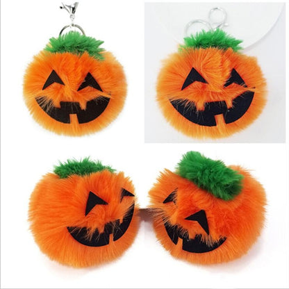 3 ชิ้นฟักทองพวงกุญแจตุ๊กตาแฟชั่นรถฮาโลวีนพวงกุญแจพรรคของขวัญ, Pumpkin Shape