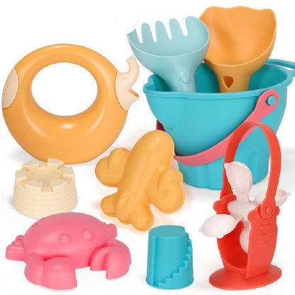 เล่นกลางแจ้งเล่นน้ำทรายซิลิโคนวัสดุเครื่องมือเด็กเล่น WaterToy ชุด, 5 in 1, 7 in 1, 9 in 1, 14 in 1, 17 in 1