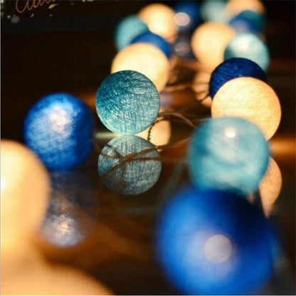 3M 20 LEDs สำลี Light String วันหยุดงานแต่งงาน Christmas PARTY ห้องนอนไฟ Fairy ไฟ LED กลางแจ้ง Garland ตกแต่ง, USB, Battery, EU Plug