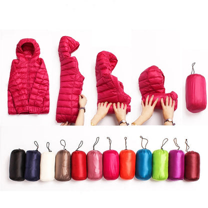 Casual ULTRA LIGHT เป็ดสีขาวลงเสื้อแจ็คเก็ตผู้หญิงฤดูใบไม้ร่วงฤดูหนาว WARM Coat Hooded Parka, M, L, XL, XXL, XXXL, XXXXL