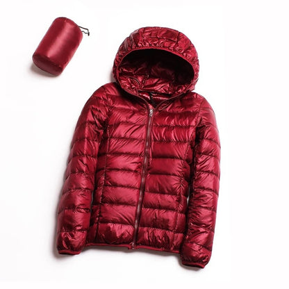 Casual ULTRA LIGHT เป็ดสีขาวลงเสื้อแจ็คเก็ตผู้หญิงฤดูใบไม้ร่วงฤดูหนาว WARM Coat Hooded Parka, M, L, XL, XXL, XXXL, XXXXL