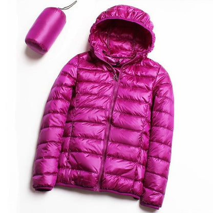 Casual ULTRA LIGHT เป็ดสีขาวลงเสื้อแจ็คเก็ตผู้หญิงฤดูใบไม้ร่วงฤดูหนาว WARM Coat Hooded Parka, M, L, XL, XXL, XXXL, XXXXL