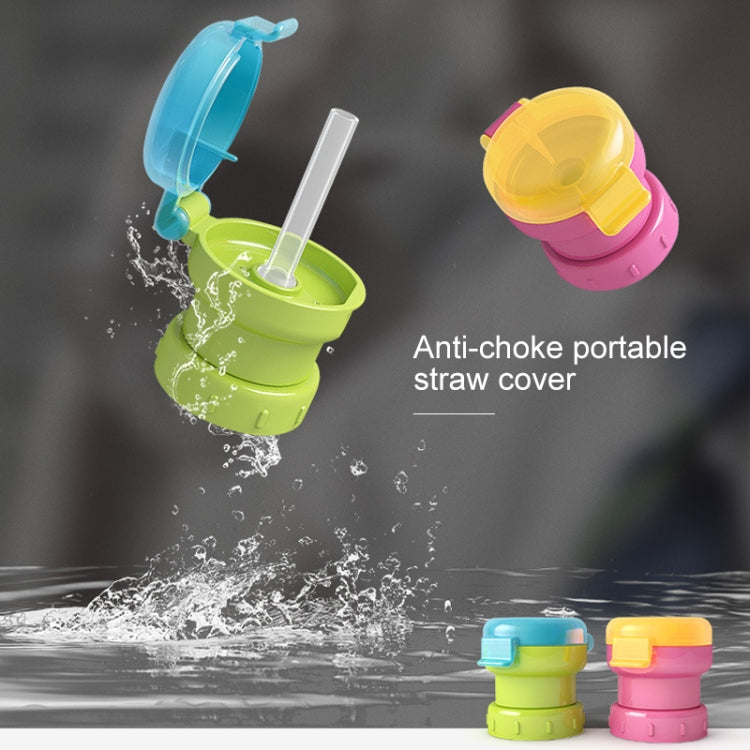 เด็กแบบพกพาเครื่องดื่มบรรจุขวด Anti-overflow Anti-สควอชเปลี่ยนหมวกฟาง, Green, Red, Blue