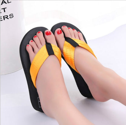 รองเท้าแตะประดับเลื่อม ลิ่มพร้อม Flip Flops, 36, 37, 38, 39, 40