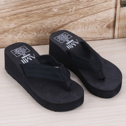 รองเท้าแตะประดับเลื่อม ลิ่มพร้อม Flip Flops, 36, 37, 38, 39, 40